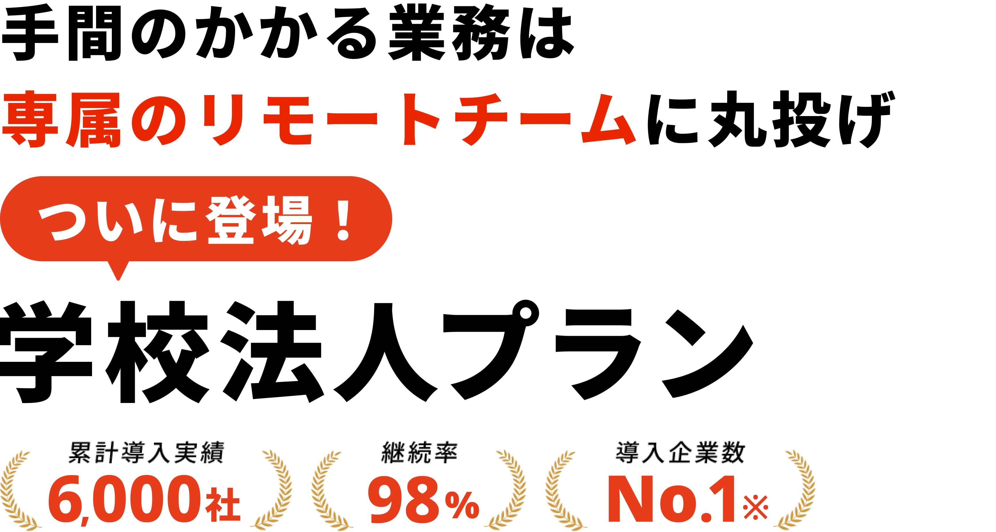 累計導入実績5500社。継続率98%。導入企業数No1のリモートアシスタントサービス『CASTER BIZ assistant』。手間のかかる業務は専属のリモートチームに丸投げ