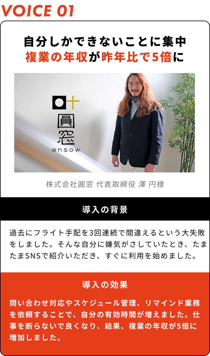 自分しかできないことに集中。複業の年収が昨年比で5倍に